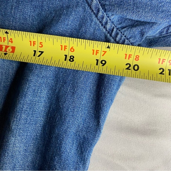 Scotch & Soda Denim Shirt Blauwatch Regular Fit Long Sleeve Mens Size Large - Picture 7 of 8